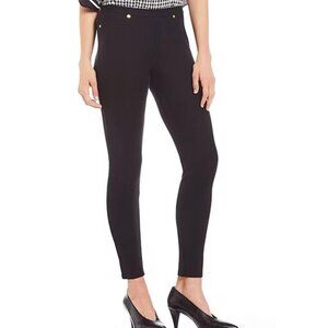 MICHAEL Michael Kors Stretch Knit Twill Pull-On Leggings Black Size Small